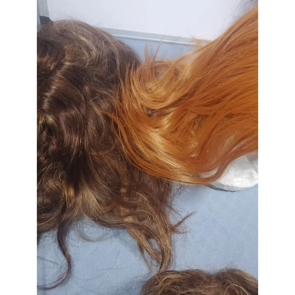 Mixed Wig Lot Human Hair & Synthetic Wigs Cosplay Drag Costume Resale 7pc